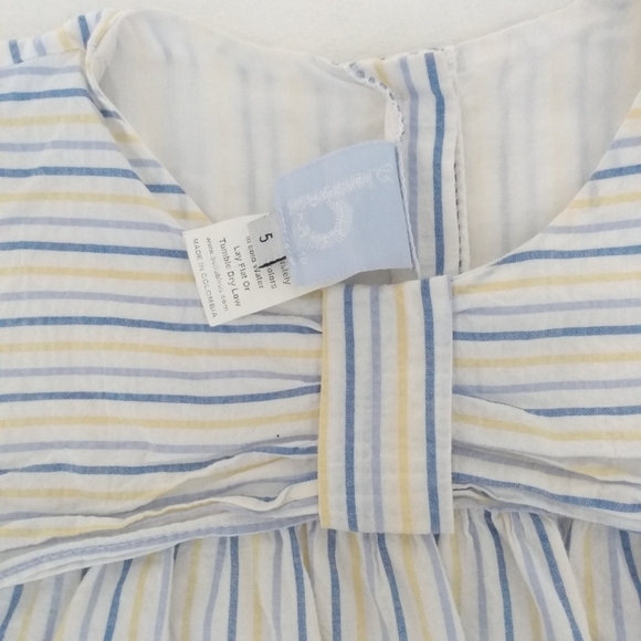 Bella Bliss Girls Striped Bow Cotton  Summer Dress 5 - Picture 5 of 5